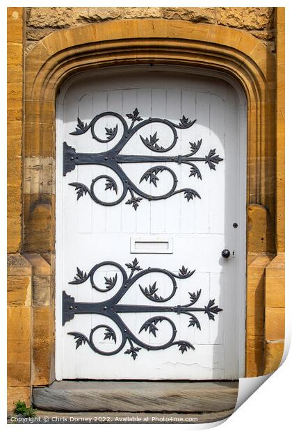 Beautiful Doorway in Moreton-in-Marsh, the Cotswolds, UK Print by Chris Dorney