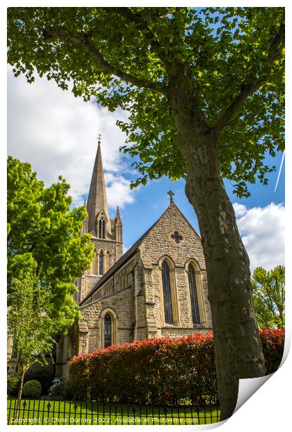 St. Johns Notting Hill in London, UK Print by Chris Dorney