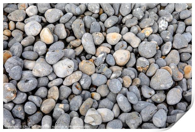 Close-up of Pebbles Print by Chris Dorney