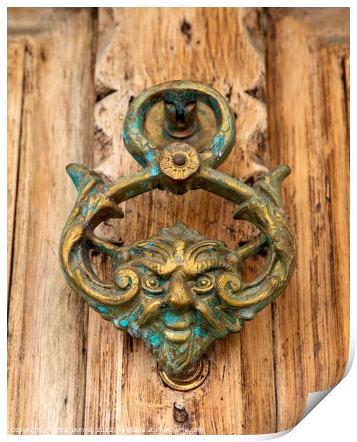 Ornate Door Knocker in London, UK Print by Chris Dorney