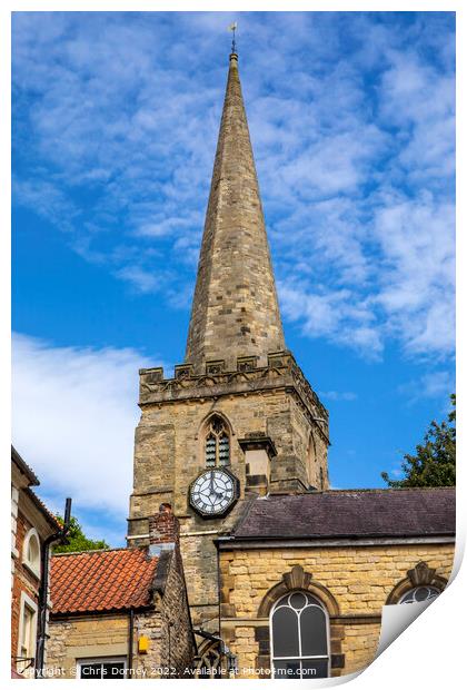 St. Peter and St. Pauls Church in Pickering, North Yorkshire Print by Chris Dorney