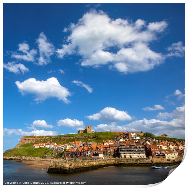 Whitby in North Yorkshire, UK Print by Chris Dorney