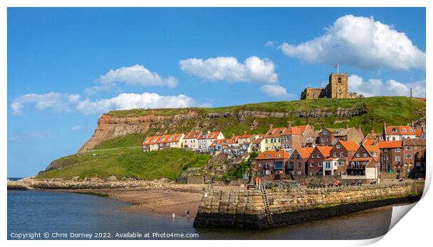 Whitby in North Yorkshire, UK Print by Chris Dorney