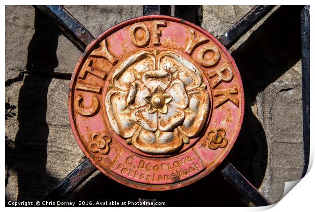 City of York Crest Print by Chris Dorney