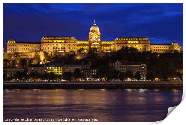 Buda Castle in Budapest Print by Chris Dorney