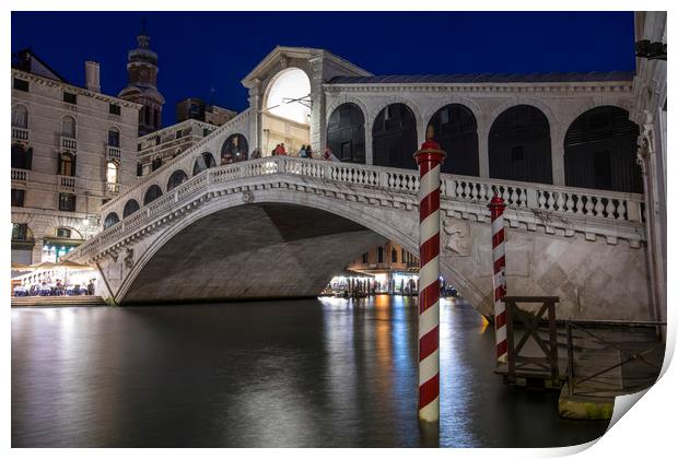 Rialto Bridge in Venice Print by Chris Dorney