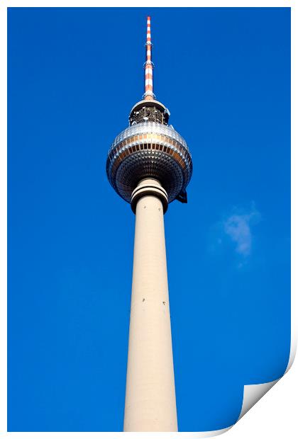 Fernsehturm TV Tower in Berlin Print by Chris Dorney