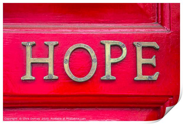HOPE Print by Chris Dorney