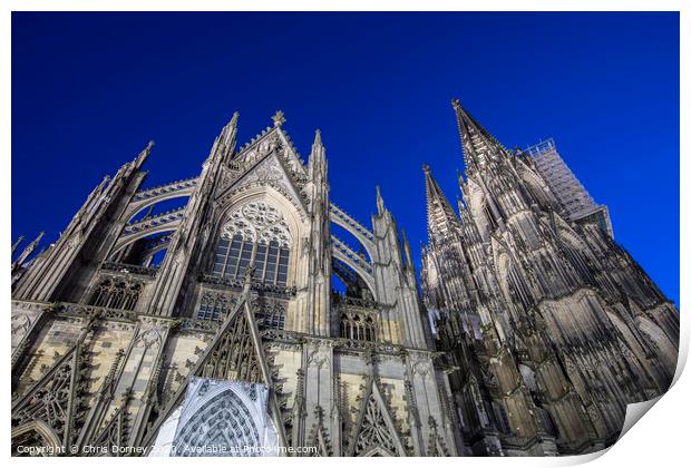 Cologne Cathedral in Germany Print by Chris Dorney