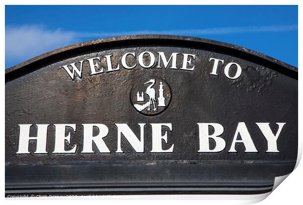 Herne Bay in Kent Print by Chris Dorney