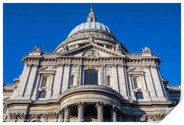 St. Pauls Cathedral in London Print by Chris Dorney