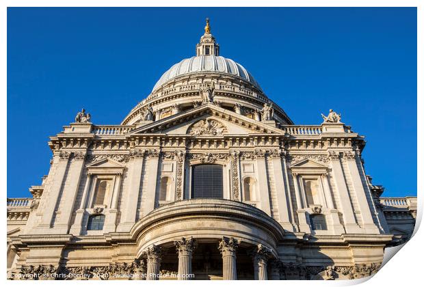 St. Pauls Cathedral in London Print by Chris Dorney