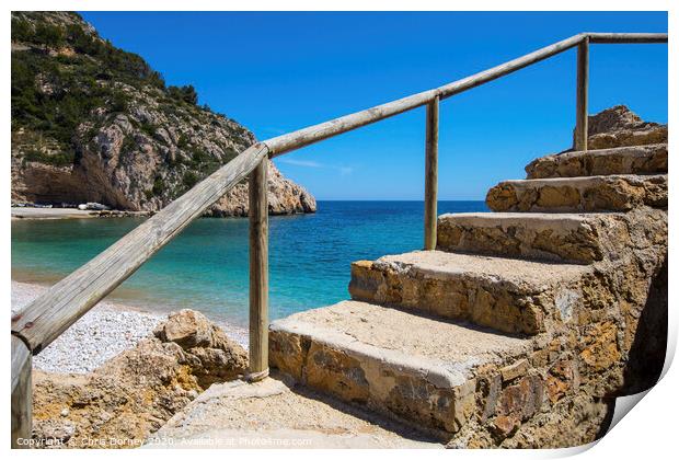 La Granadella Beach in Javea Print by Chris Dorney