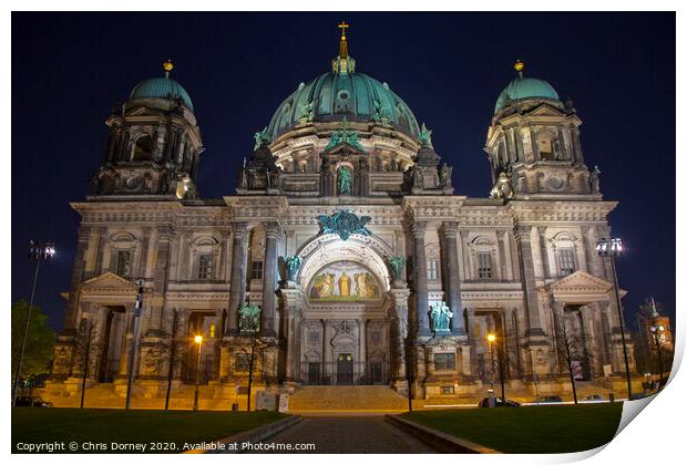 Berliner Dom in Berlin Germany Print by Chris Dorney