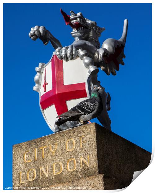 City of London Dragon Print by Chris Dorney