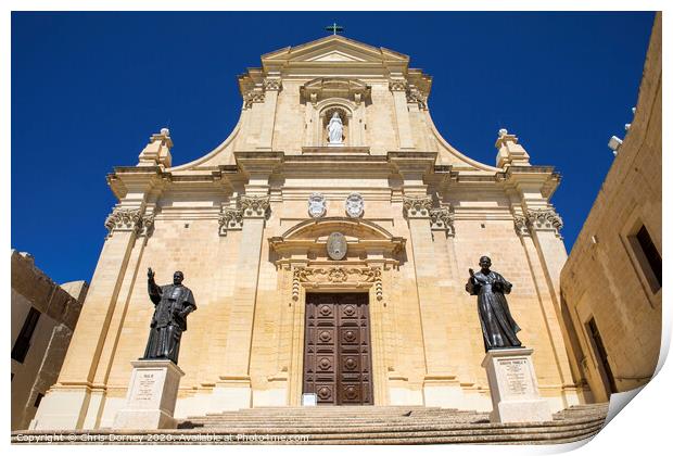 Cathedral of the Assumption in Gozo Print by Chris Dorney