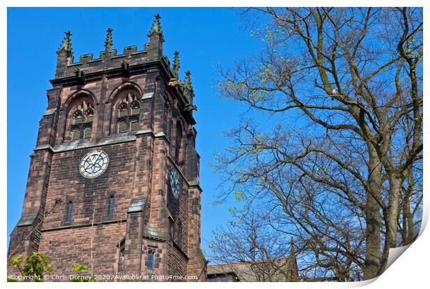 St. Peter's Church in Woolton, Liverpool Print by Chris Dorney
