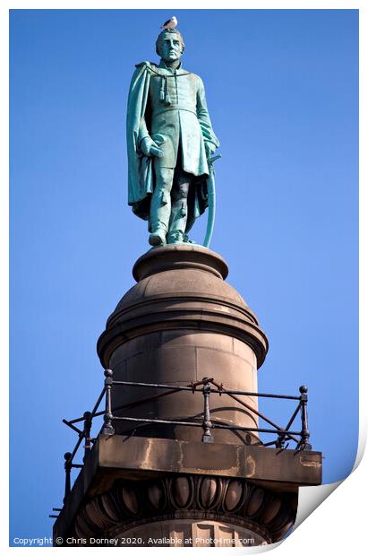 Duke of Wellington Statue in Liverpool Print by Chris Dorney