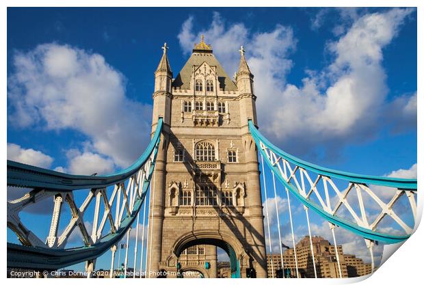 Tower Bridge in London Print by Chris Dorney