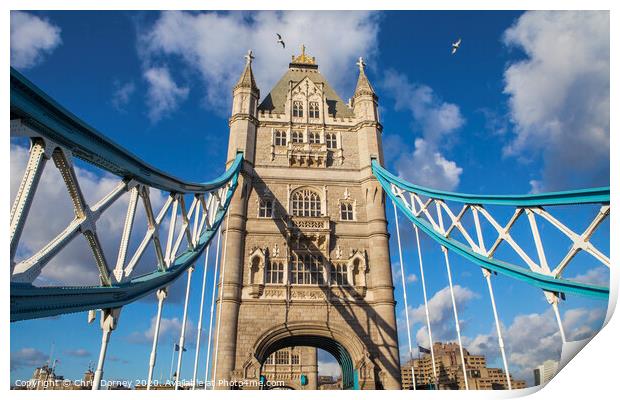 Tower Bridge in London Print by Chris Dorney