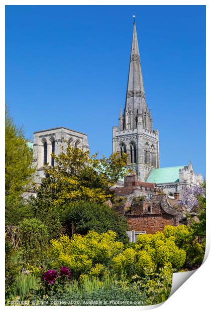 Chichester Cathedral in Sussex Print by Chris Dorney