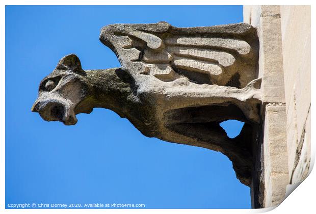 Gargoyle in York Print by Chris Dorney