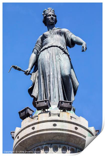 Column of the Goddess in Lille Print by Chris Dorney