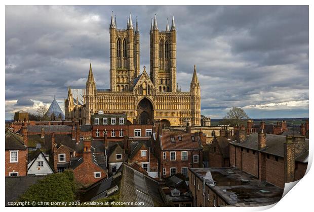 Lincoln Cathedral Print by Chris Dorney