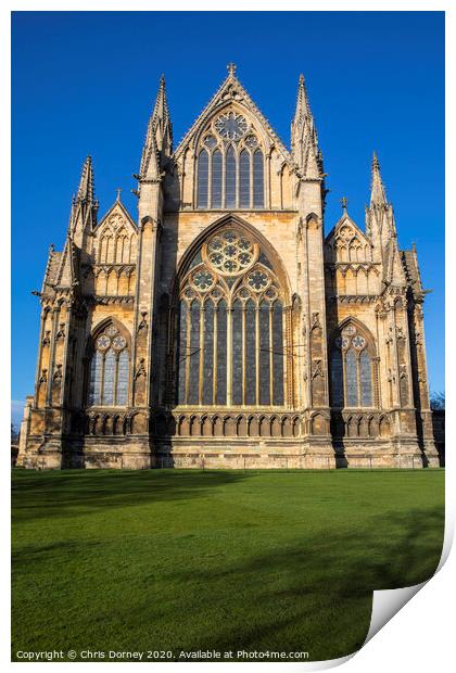 Lincoln Cathedral in the UK Print by Chris Dorney