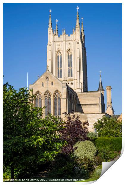 St. Edmundsbury Cathedral in Bury St. Edmunds Print by Chris Dorney