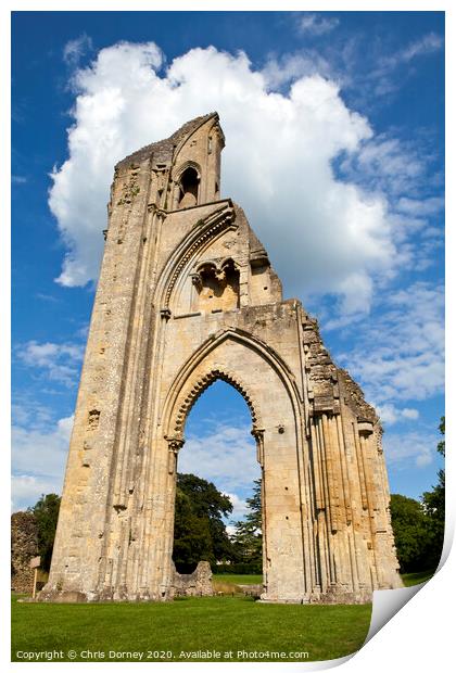 Glastonbury Abbey Print by Chris Dorney