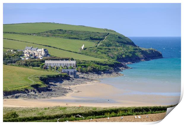 A beautiful summer's day at Hawker's Cove Print by Lindsay Philp