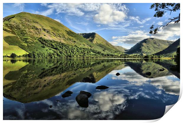 Reflection at Brotherswater Print by Linda Lyon