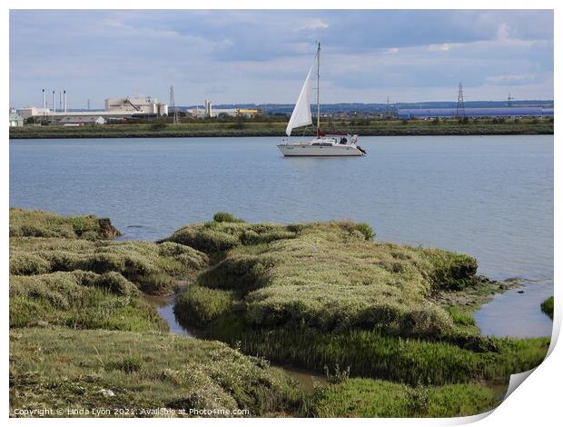 The Swale estuary,   Print by Linda Lyon