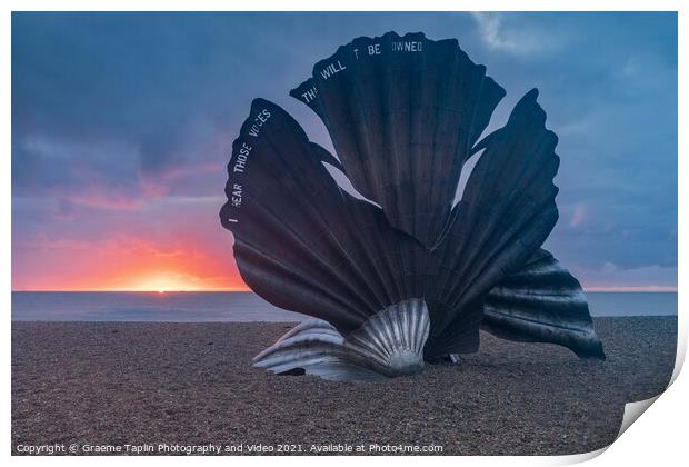 Aldeburgh Scallop Sculpture Print by Graeme Taplin Landscape Photography