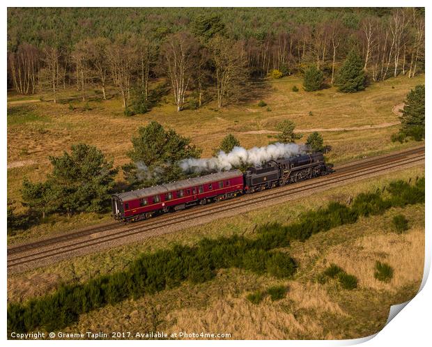 Steam engine in the forest Print by Graeme Taplin Landscape Photography