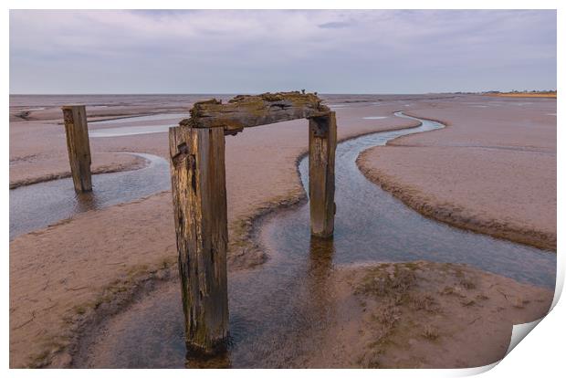 Snettisham Norfolk at low tide Print by Graeme Taplin Landscape Photography