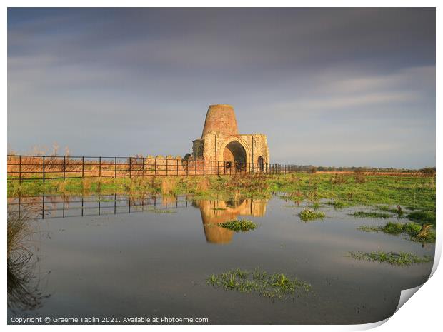 St Benet's Abbey Norfolk Print by Graeme Taplin Landscape Photography