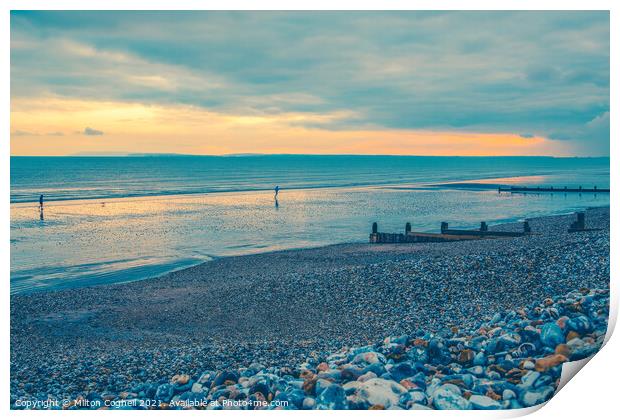 East Wittering Beach at Sunset Print by Milton Cogheil
