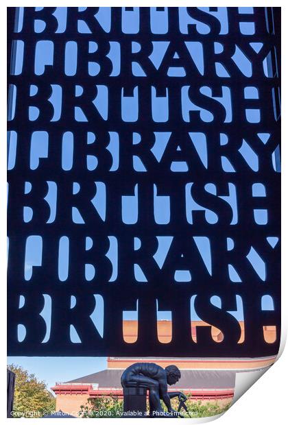 Main entrance to the British Library, London Print by Milton Cogheil