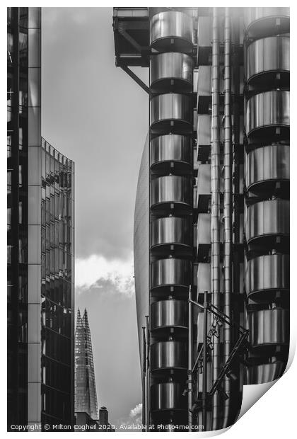 London Skyscrapers Print by Milton Cogheil