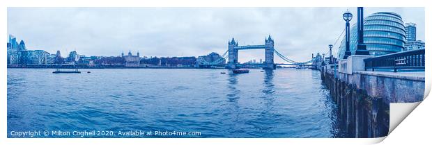 River Thames Panoramic Print by Milton Cogheil