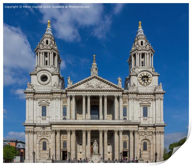 St Paul's Cathedral Print by Milton Cogheil