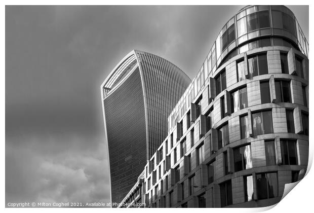 Walkie Talkie and Plantation Place South buildings Print by Milton Cogheil