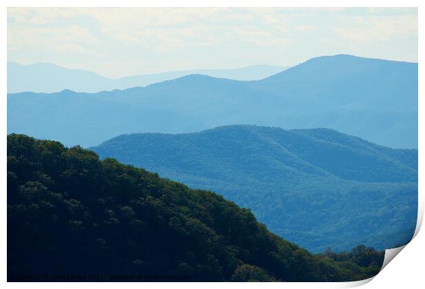 Blue Ridge Mountains, Shenandoah National Park Print by John Chase