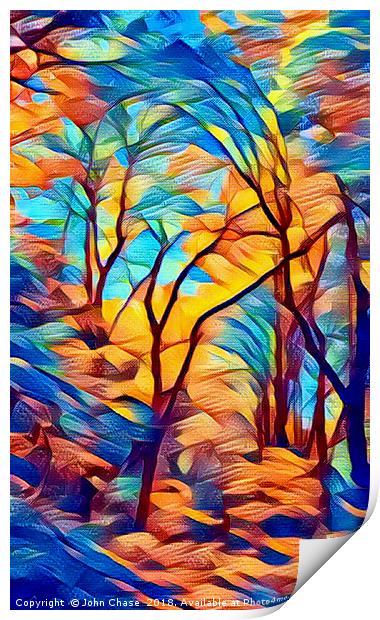 Abstract Trees in the Forest Print by John Chase