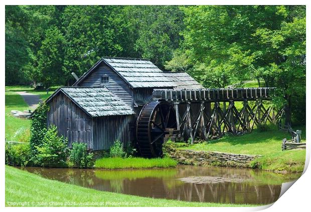 Mabry Mill, Blue Ridge Parkway Print by John Chase