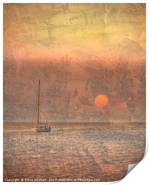 Sunrise Over the Sea Print by Steve Whitham