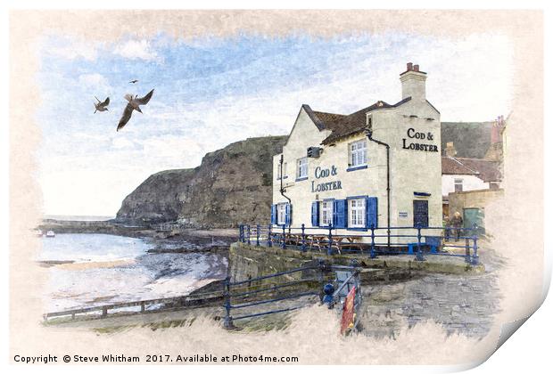 Yorkshire Coast - Staithes Harbour Print by Steve Whitham