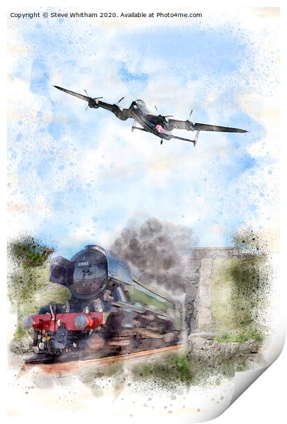 Best of British. Avro Lancaster and Flying Scotsma Print by Steve Whitham